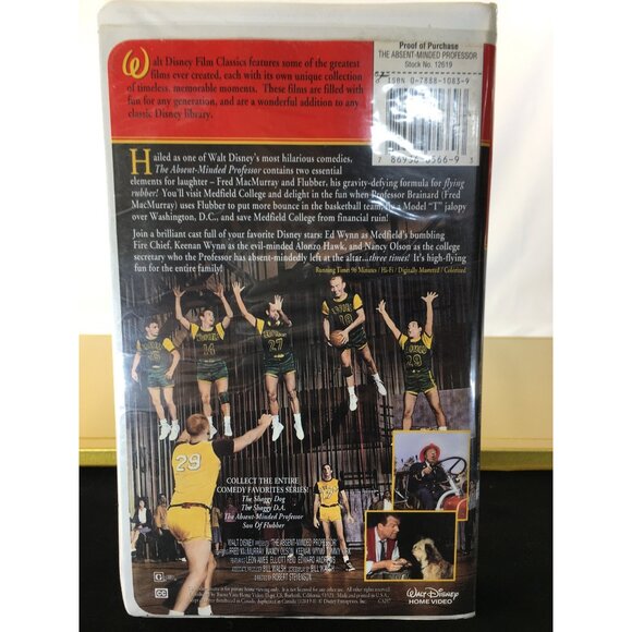 The Absent Minded Professor VHS Tape - Walt Disney Classics Clamshell Case - Picture 4 of 11